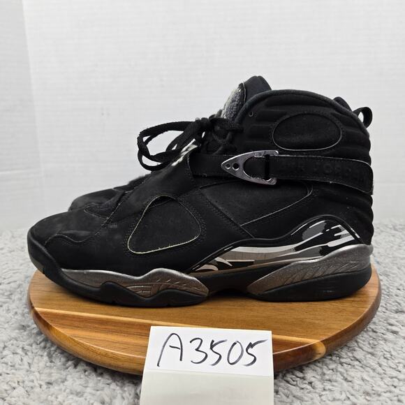 Jordan 8 Retro Chrome 2015 Black Graphite Casual Daily Sneaker Men 10 305381-003 - Picture 1 of 16